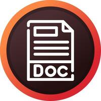 Doc File Format Creative Icon Design vector