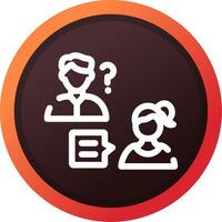 Job Interview Creative Icon Design vector