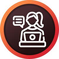 Blogger Creative Icon Design vector