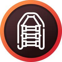 Inflatable Boat Creative Icon Design vector