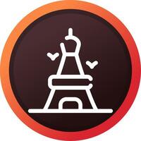 Eiffel Tower Creative Icon Design vector