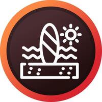 Paddle Surf Creative Icon Design vector