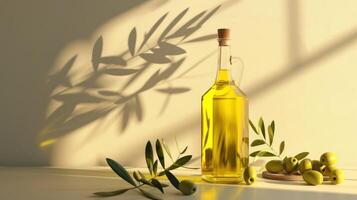 AI generated Extra virgin olive oil photo