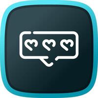 Comment Heart Creative Icon Design vector