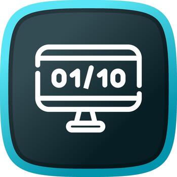 Binary Code Creative Icon Design vector