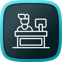 Cashier Creative Icon Design vector