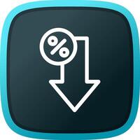 Decrease Creative Icon Design vector