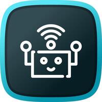 Robot Assistant Creative Icon Design vector