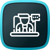 Online Interview Creative Icon Design vector