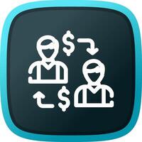 P2P Lending Creative Icon Design vector