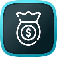 Money Bag Creative Icon Design vector