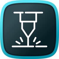 Water Cutting Machine Creative Icon Design vector