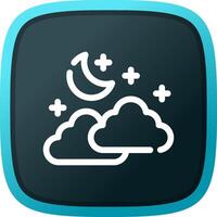 Night Weather Creative Icon Design vector