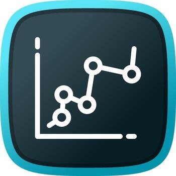 Marked Scatter With Smooth Lines Creative Icon Design vector