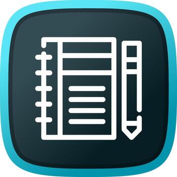 Diary Study Creative Icon Design vector