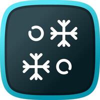 diseño de icono creativo de copo de nieve vector