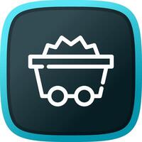 Mine Cart Creative Icon Design vector