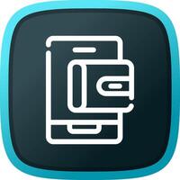 Mobile Wallet Creative Icon Design vector