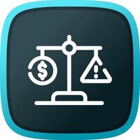 Liquidity Risk Creative Icon Design vector