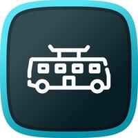 Tramcar Creative Icon Design vector