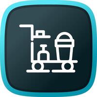 Cleaning Cart Creative Icon Design vector