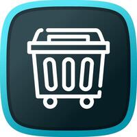 Trash Bin Creative Icon Design vector