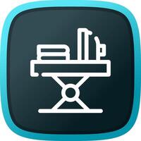 Iron Table Creative Icon Design vector