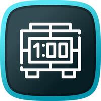 Digital Clock Creative Icon Design vector