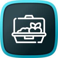 Lunch Box Creative Icon Design vector