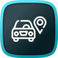 Car Location Creative Icon Design vector