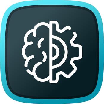 Deep Learning Creative Icon Design vector