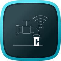 Smart Water Sensor Creative Icon Design vector