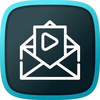 Video Email Creative Icon Design vector