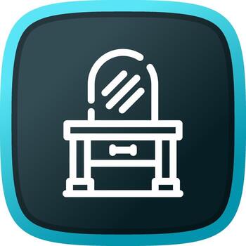 Dressing Table Creative Icon Design vector