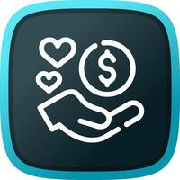 Donation Based Crowdfunding Creative Icon Design vector
