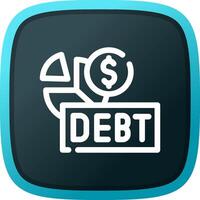 Debt Creative Icon Design vector