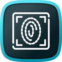 Fingerprint Scan Creative Icon Design vector