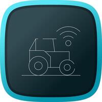 Smart Tractor Creative Icon Design vector