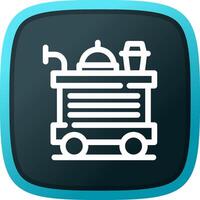 Food Trolley Creative Icon Design vector