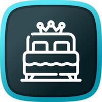 Double Bed Creative Icon Design vector