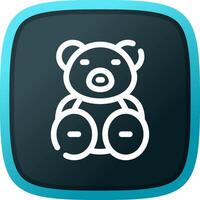 Teddy Bear Creative Icon Design vector