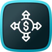 Budget Breakdown Creative Icon Design vector