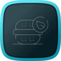 Vegan Burger Creative Icon Design vector