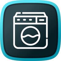 Washing Machine Creative Icon Design vector