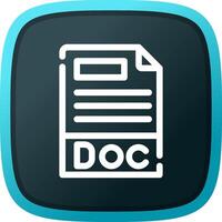 Doc File Format Creative Icon Design vector