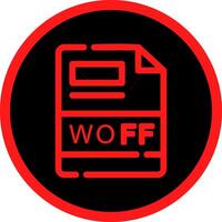 WOFF Creative Icon Design vector