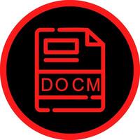 DOCM Creative Icon Design vector