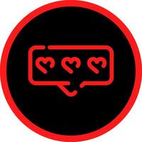 Comment Heart Creative Icon Design vector