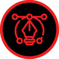 Line Red Gradient Circle Design vector