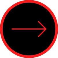 Right Arrow Creative Icon Design vector
